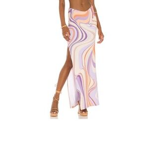 Farai London X Revolve Joelle Maxi Skirt Swirl Small